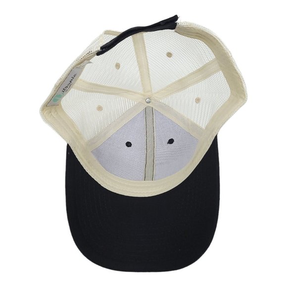 Omega Motion Mesh Strapback Cap Trucker Hat Vitronic Black White - Picture 11 of 12